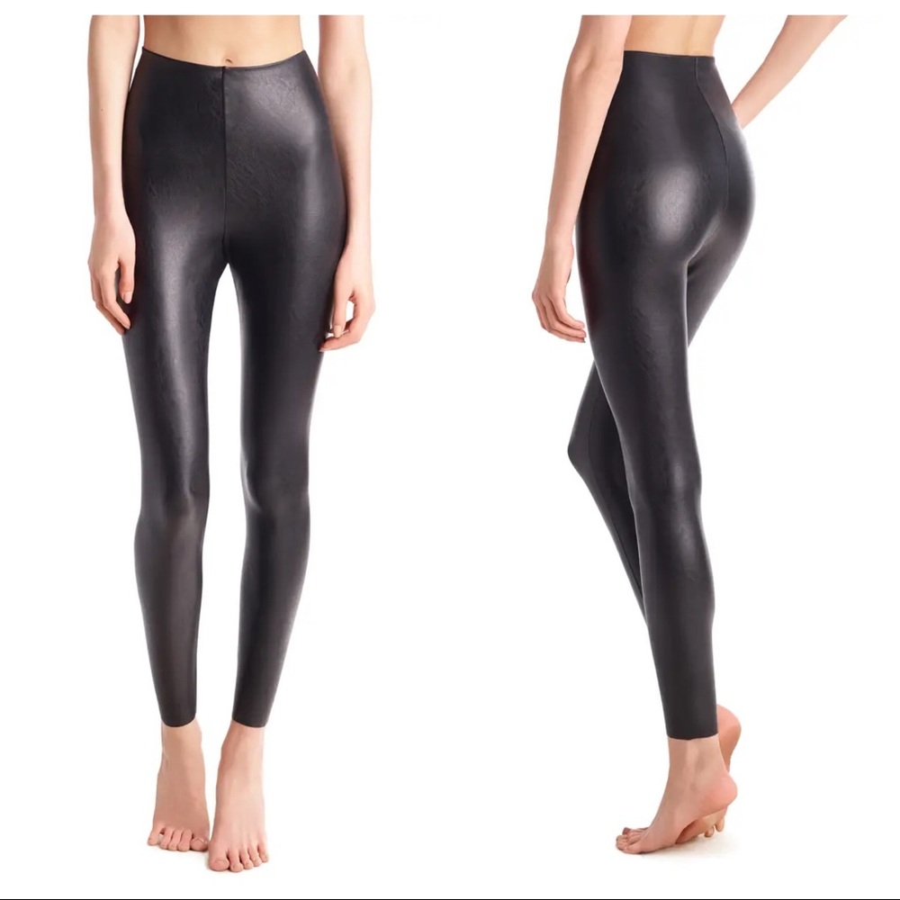 Commando Black Faux-Leather Leggings